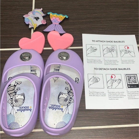 Baubles +soles purple shoes size 7 US with 2 free baubles sets - Picture 7 of 7